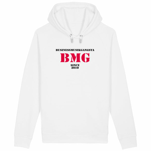 Hoodie Homme Poche Latérale BMG Since2010 - face_blanc